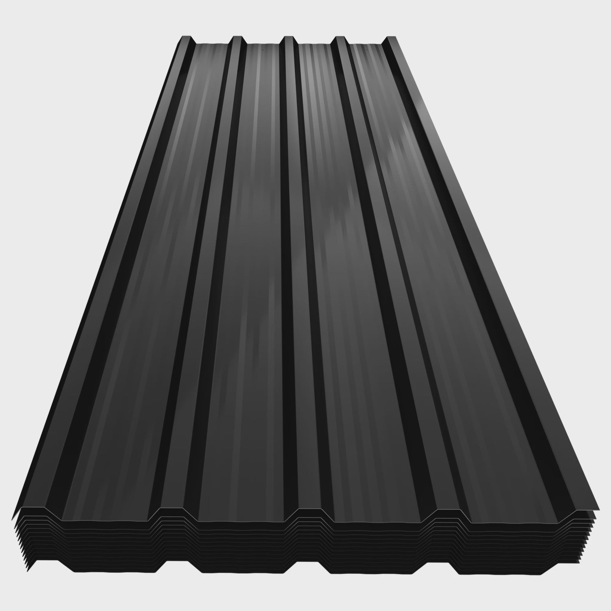 Set van 12 Trapezium Metalen Dakplaten 129.5x45cm - Weerbestendig Staal voor Schuur & Carport (7m²)
