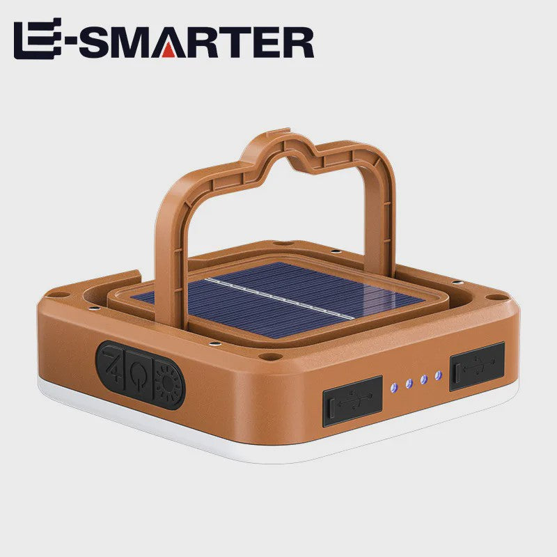 Draagbare Oplaadbare Solar Campinglamp met Powerbank Functie - Waterdicht & COB LED