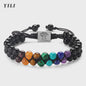 7 Chakra Dubbellaags Edelsteen Armband - Yoga, Meditatie & Helende Kristallen