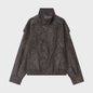 Chique Dames Faux Leren Jas - Veelzijdige Lange Mouwen Jas voor Herfst & Winter