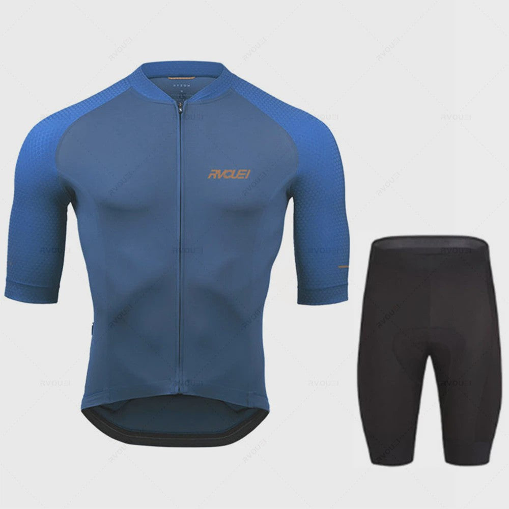 Pro Fiets Kleding Set Heren - Ademend Wielrenpak met Bib Shorts