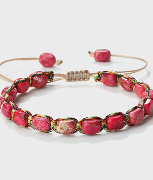 Verstelbare Emperor Stone Kralen Armband - Natuursteen Bangle voor Dames & Heren