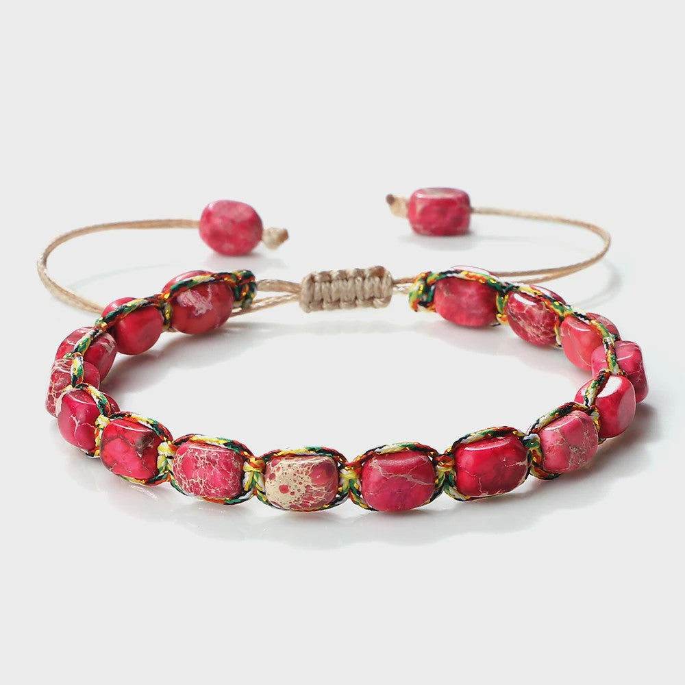 Verstelbare Emperor Stone Kralen Armband - Natuursteen Bangle voor Dames & Heren