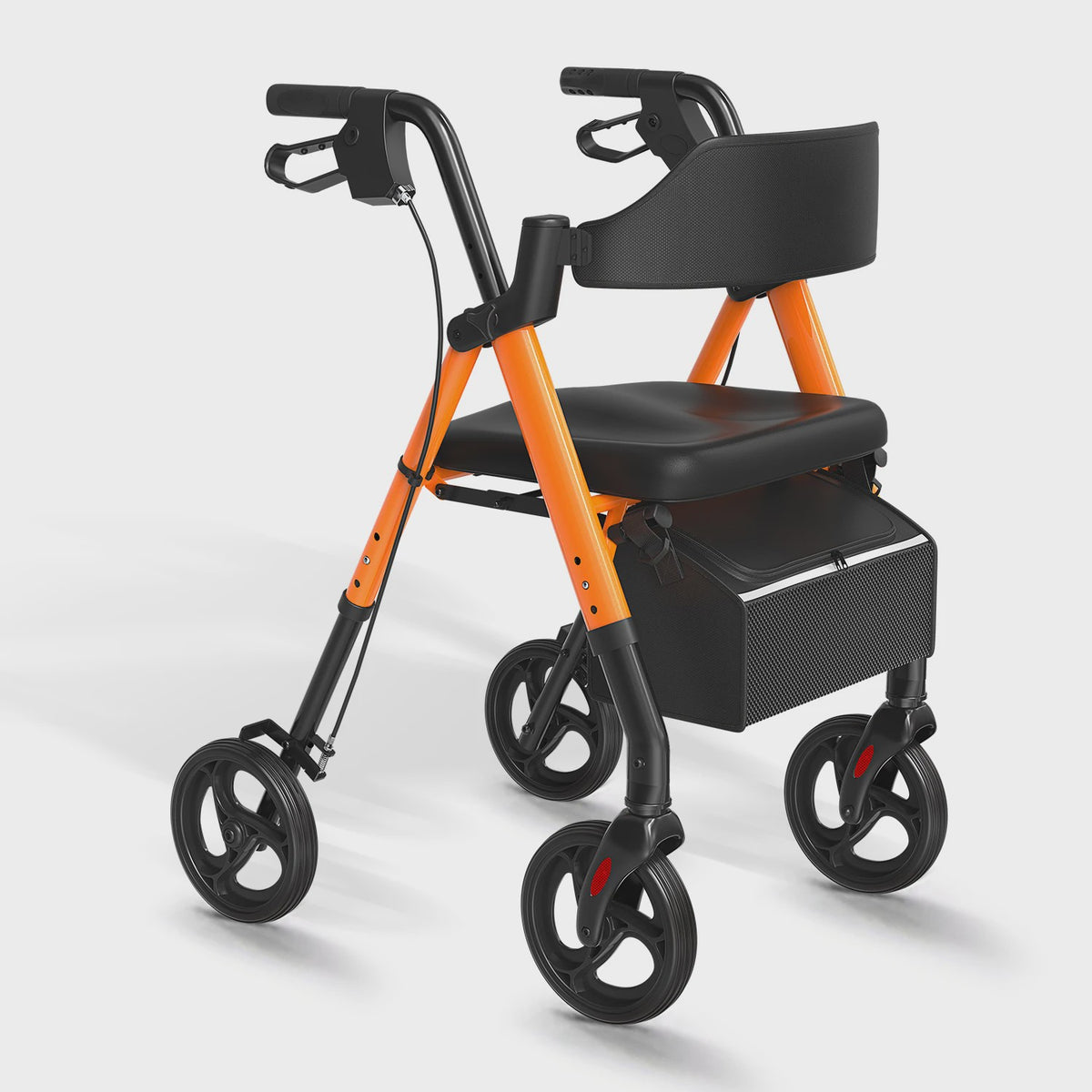 MaiDeSiTe Inklapbare Rollator met Zitje en Grote 8-inch Wielen - Duurzaam Aluminium