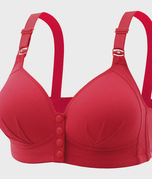 Comfortabele Push-Up Bh met Voorsluiting en Verstelbare Bandjes - Grote Maten