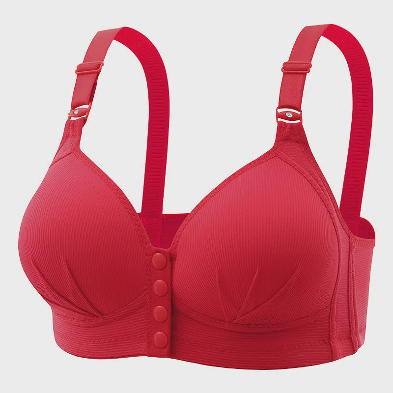 Comfortabele Push-Up Bh met Voorsluiting en Verstelbare Bandjes - Grote Maten