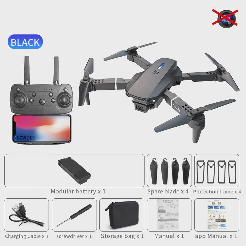 E88 Pro Max Drone: Opvouwbare Quadcopter met 4K Camera, Optische Flow en Beginnersvriendelijke Functies