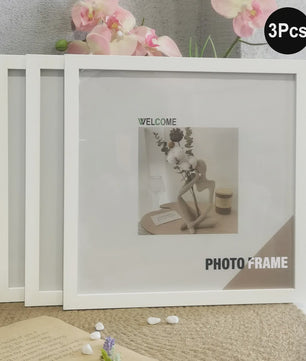 Set van 3 Houten Vierkante Fotolijsten - Wanddecoratie & Desktop - 20x20cm & 30x30cm