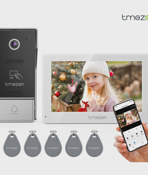 TMEZON 4-Draads Video Intercom Systeem met 7" HD Touchscreen & Tuya App