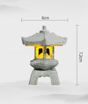 Mini Pagode Lantaarn Decoratie - Zen Tuin, Aquarium & Buiten