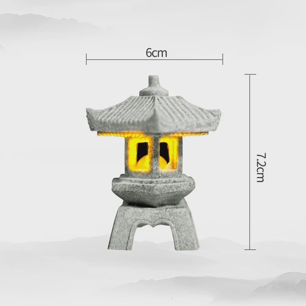 Mini Pagode Lantaarn Decoratie - Zen Tuin, Aquarium & Buiten