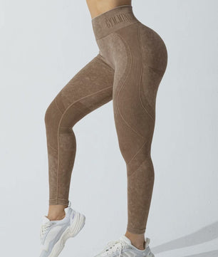 Naadloze Hoge Taille Yoga Legging - Hip Lifting & Ademend voor Sport