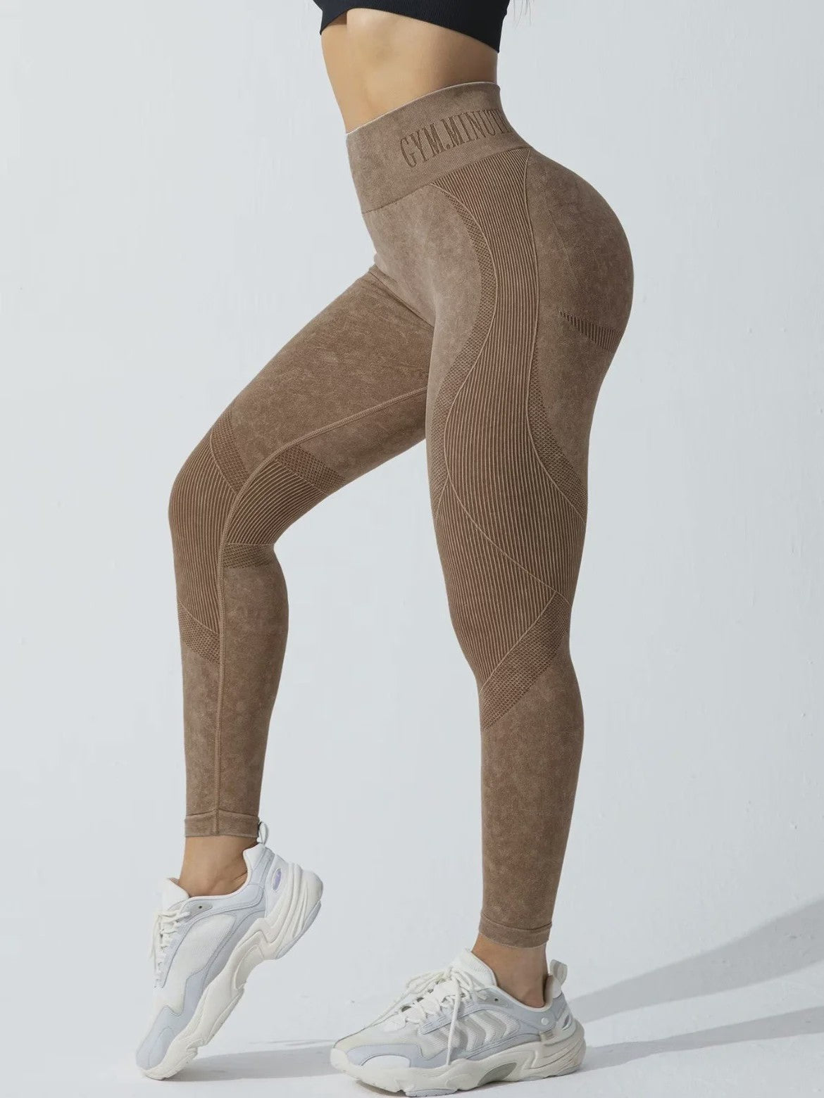 Naadloze Hoge Taille Yoga Legging - Hip Lifting & Ademend voor Sport