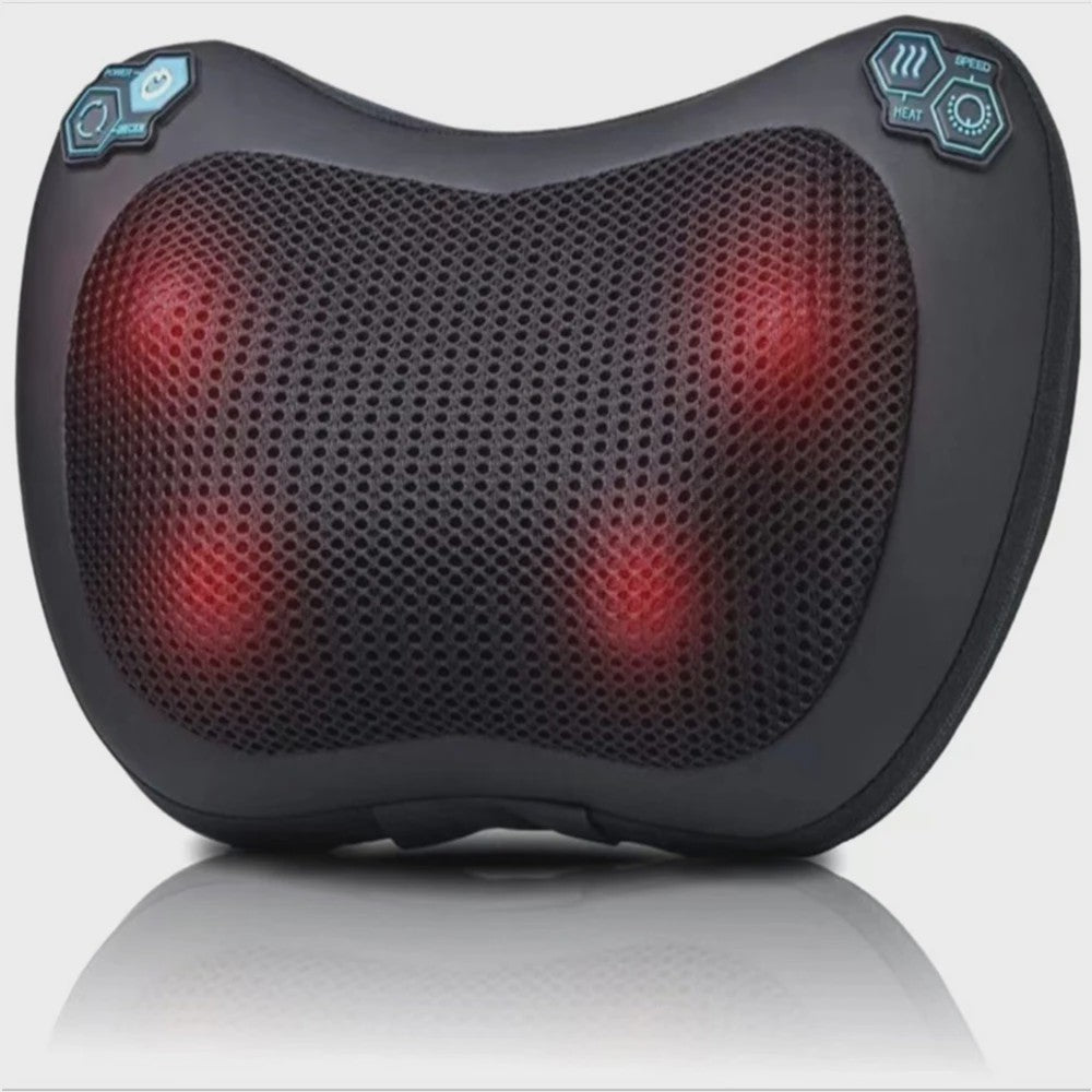 Elektrische Nekmassager Kussen met Warmte & Vibratie - Diepe Kneedmassage