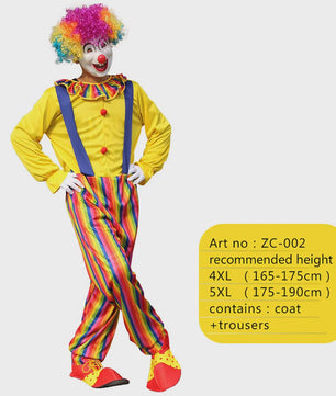 Grappig Clown Kostuum Heren - Joker & Magiër Outfit voor Feest & Optreden