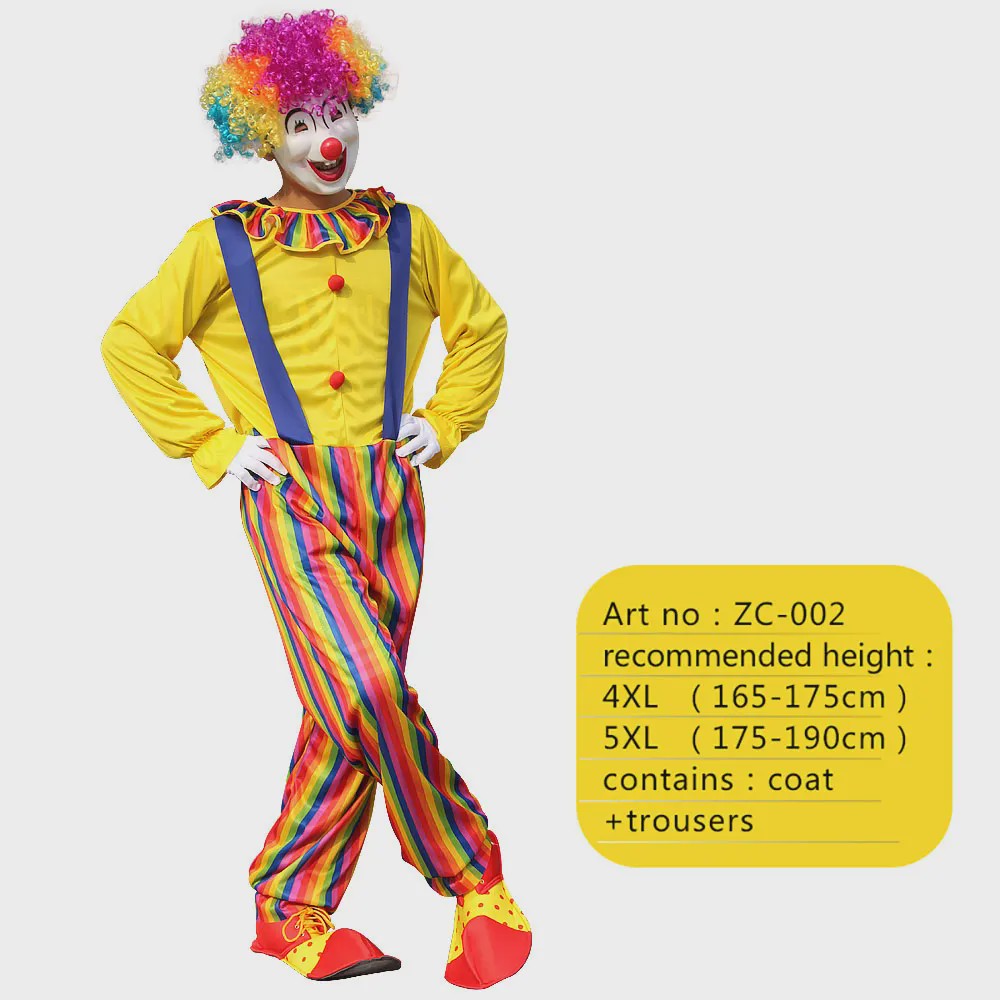 Grappig Clown Kostuum Heren - Joker & Magiër Outfit voor Feest & Optreden