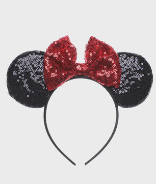 Muis Oortjes Diadeem met Strik - Feestelijk Accessoire voor Kinderen & Volwassenen