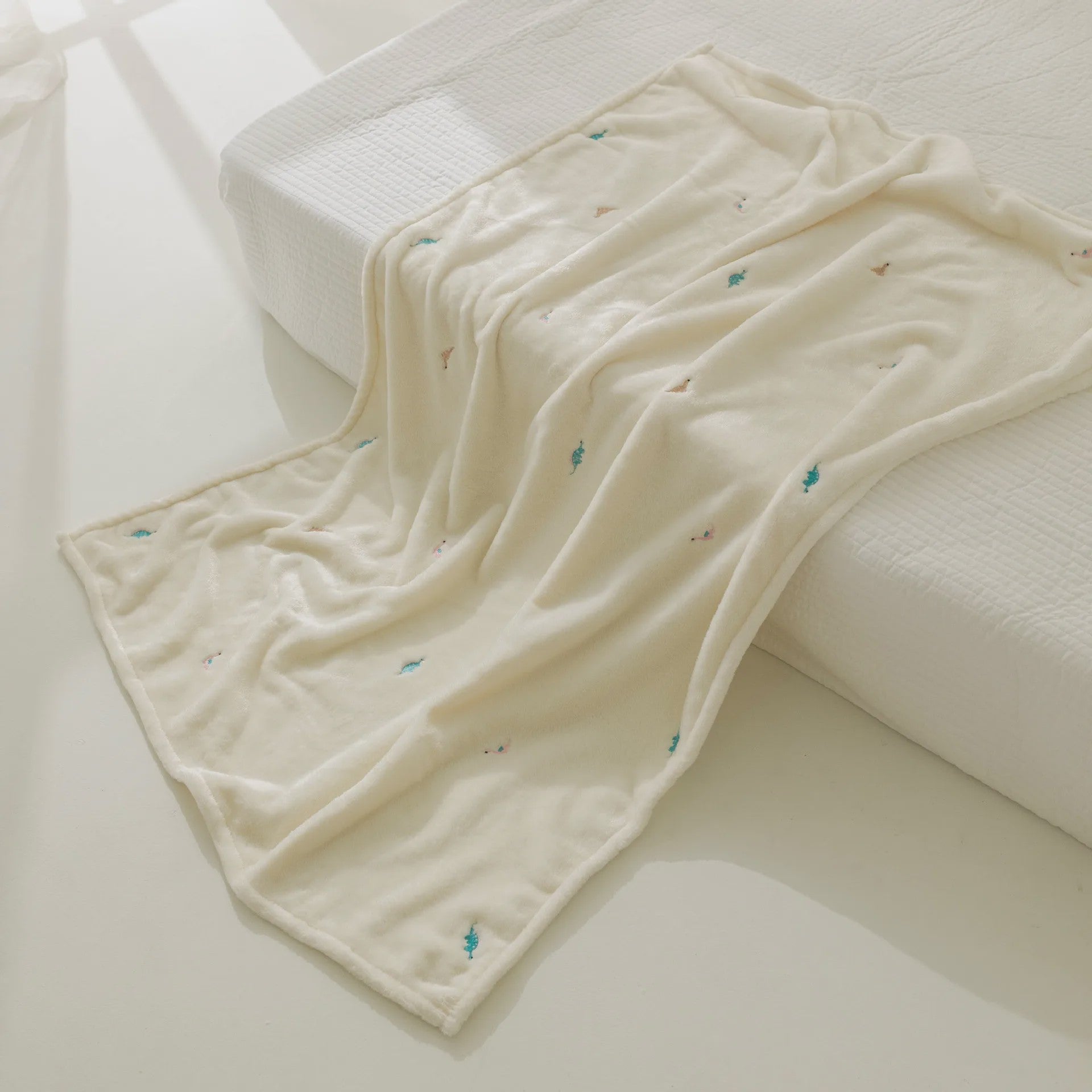 Zachte Baby Deken Fleece - Geboorte Swaddle, Kinderwagen & Ledikant - Antraciet met Sterren