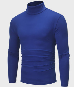 Heren Slim Fit Thermoshirt met Hoge Hals - Lange Mouwen voor Winter en Herfst