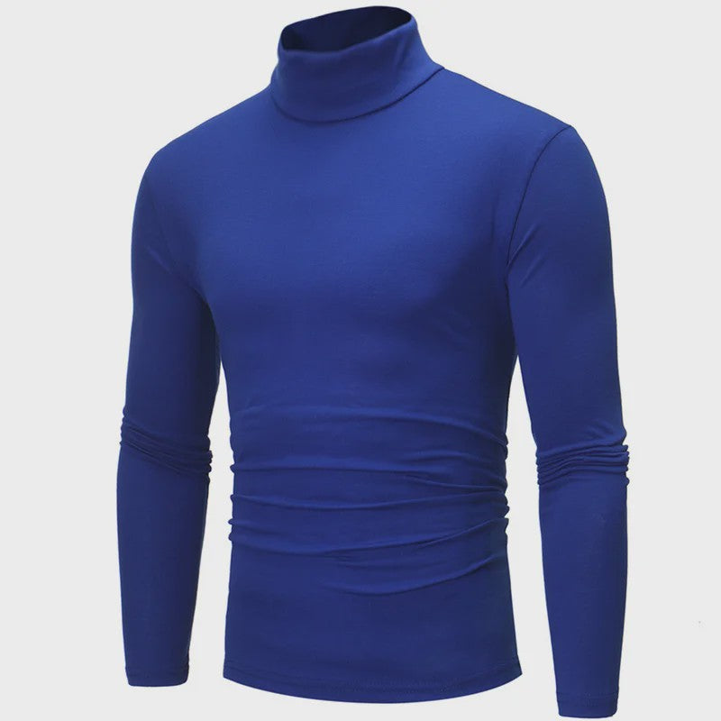 Heren Slim Fit Thermoshirt met Hoge Hals - Lange Mouwen voor Winter en Herfst