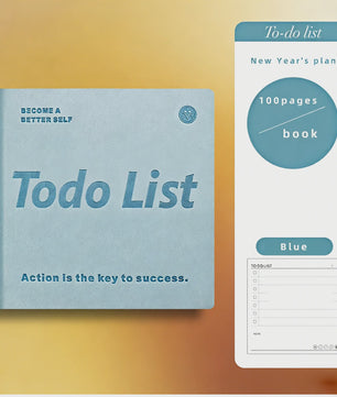 Mini Notitieboek PU Leer - Dagelijkse Planner & To-Do Lijst met Lint Bladwijzer