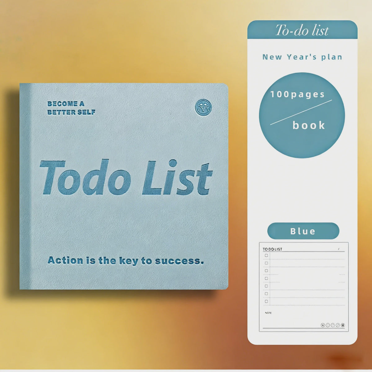 Mini Notitieboek PU Leer - Dagelijkse Planner & To-Do Lijst met Lint Bladwijzer