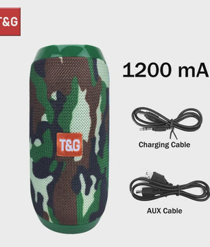 Draagbare Bluetooth Speaker T&G TG117 - Waterdicht, TWS Stereo Geluid & FM Radio