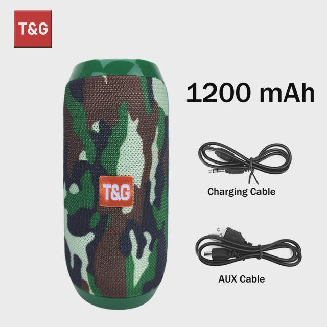 Draagbare Bluetooth Speaker T&G TG117 - Waterdicht, TWS Stereo Geluid & FM Radio