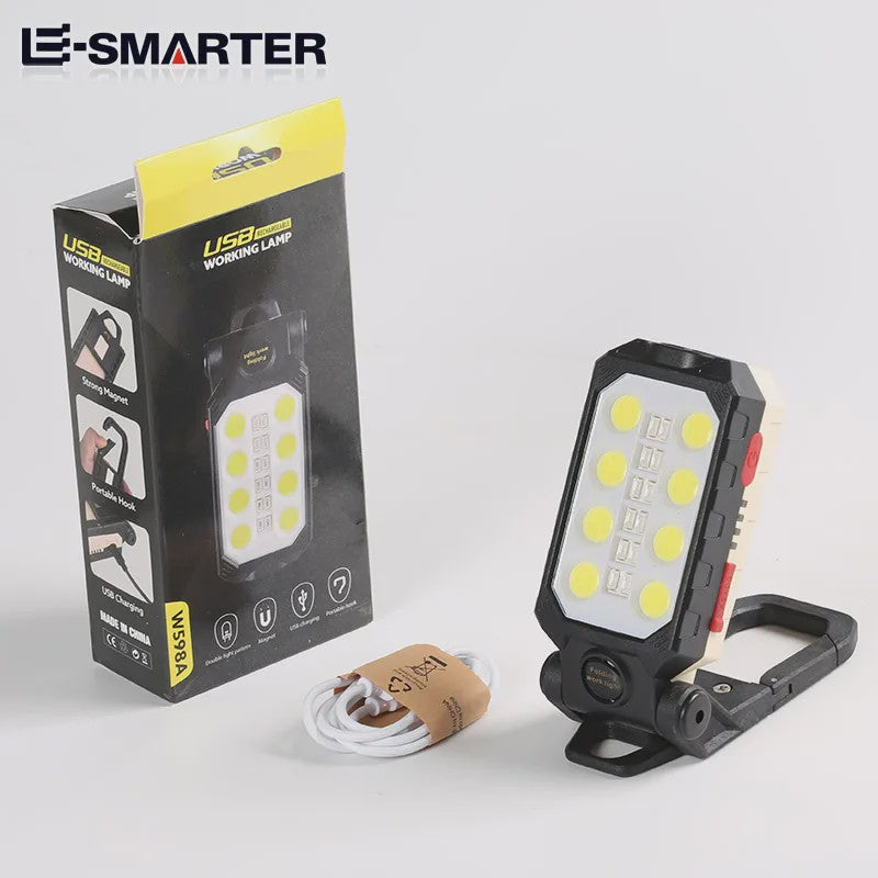ESMARTER COB Werklamp - Draagbaar, USB Oplaadbaar, Noodverlichting & Zaklamp