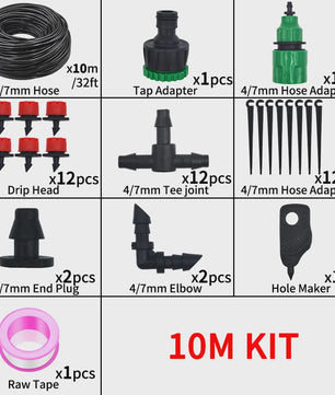 Micro Druppels Irrigatie Systeem Kit - Verstelbare Druppelaars voor Tuin, Terras & Gazon