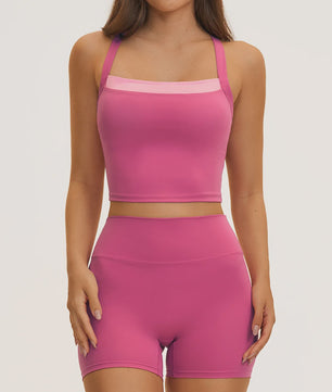 Dames Yogaset: Seamless Sport BH & Hoge Taille Legging