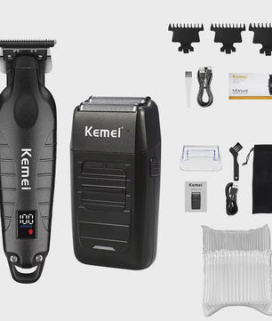 Kemei Professionele Heren Trimmer Kit - Elektrische Baard- en Haarklipper KM-2290/KM-2293/KM-1102