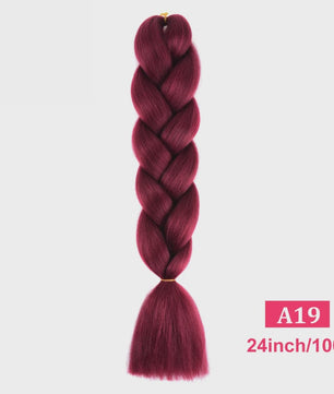 24 Inch Jumbo Braids Haarverlenging - Synthetisch Vlecht Haar in Kleurrijke Tinten