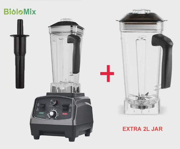 BioloMix 2200W Krachtige Blender met Timer & 2L BPA-vrije Kan - Heavy Duty Mixer