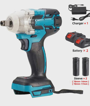 Krachtige 18V Brushless Accu Slagschroevendraaier & Boormachine - 520Nm, Variabele Snelheid, Incl. 2 Doppen
