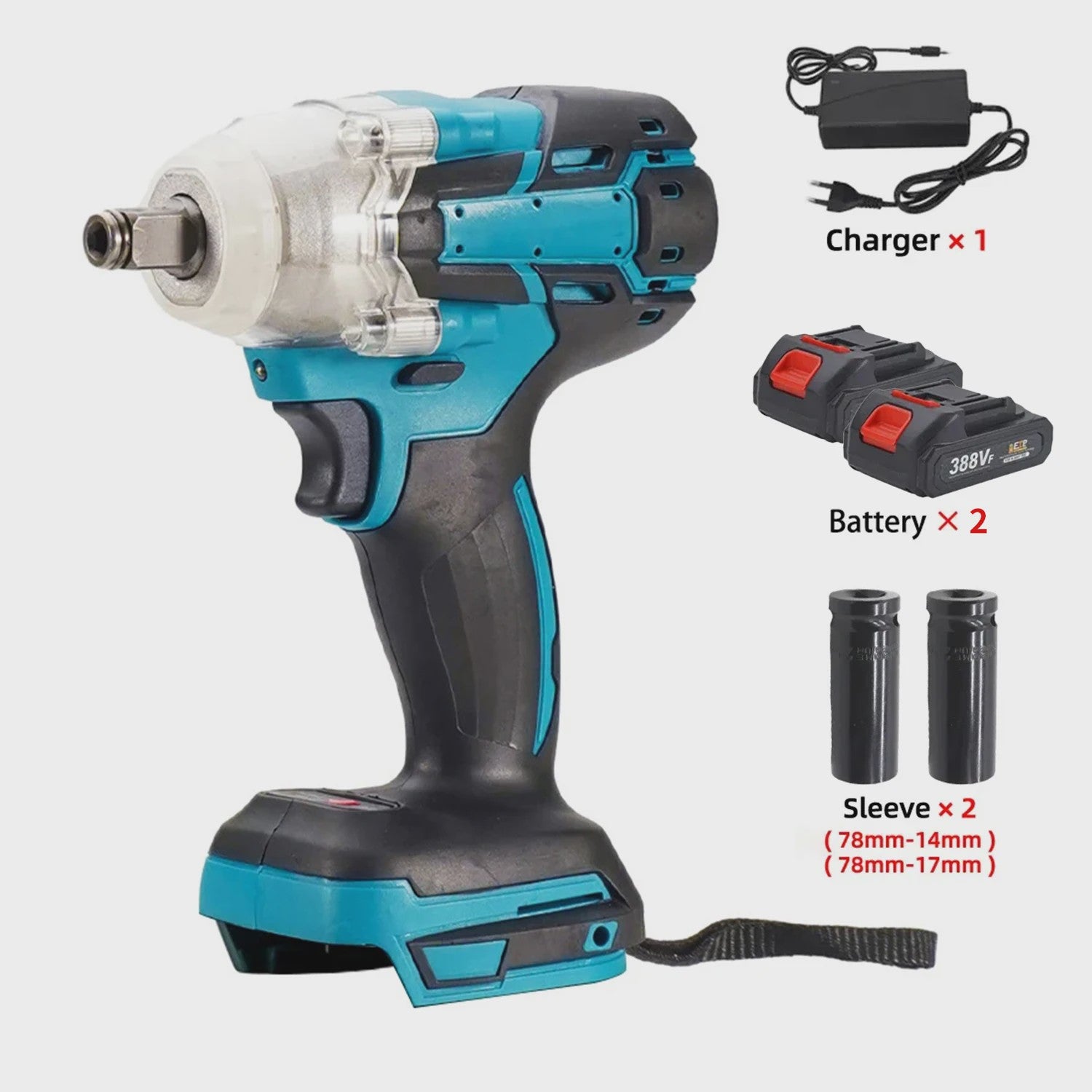 Krachtige 18V Brushless Accu Slagschroevendraaier & Boormachine - 520Nm, Variabele Snelheid, Incl. 2 Doppen