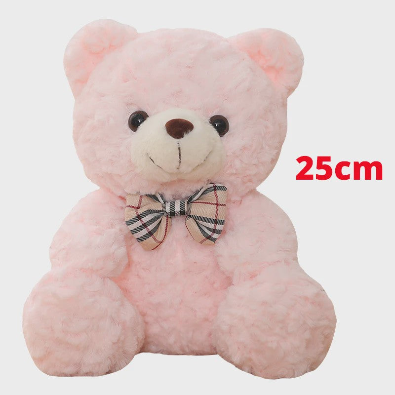 Kawaii Teddybeer Pluche Kussen met Strik - 25/35cm