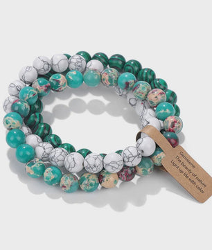 Natuursteen Kristal Kralen Armbanden Set - Amethist & Multi-Layer Combinaties