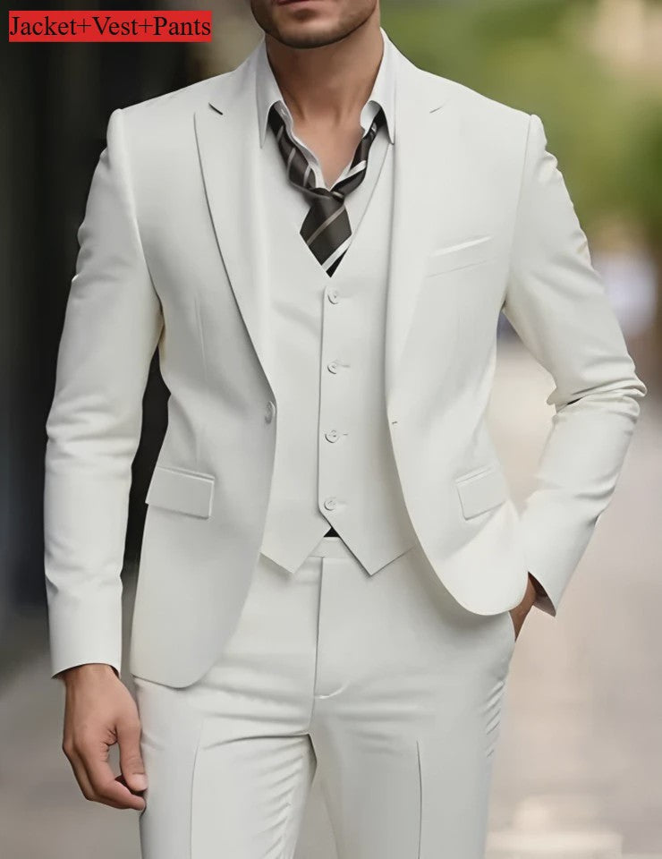 Elegante Heren Kostuum Set - Slim Fit Smoking voor Bruiloften & Formele Gelegenheden