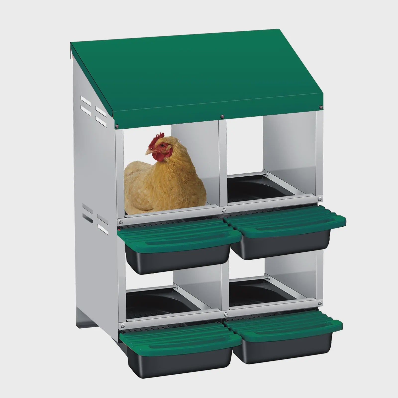 Automatische Nestkast voor Kippen - Wandmontage & Vrijstaand met Eierverzameling