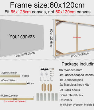 Houten Canvas Frame Sets - Diverse Maten voor Kunst, Foto's & Diamond Painting