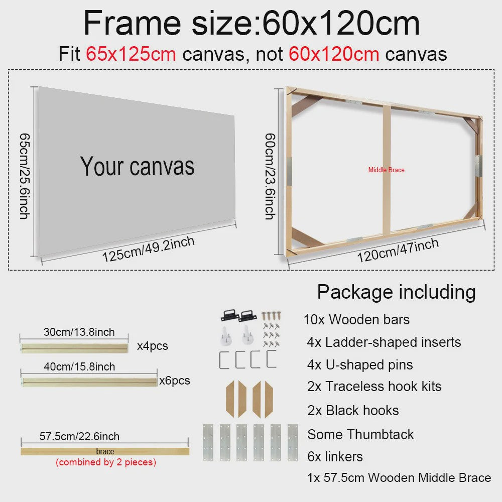 Houten Canvas Frame Sets - Diverse Maten voor Kunst, Foto's & Diamond Painting