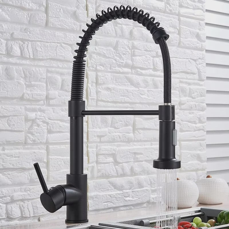 Keukenmengkraan met Uittrekbare Spuitkop - 360° Draaibaar, RVS, Warm & Koud Water