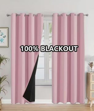 1paneel Massief 100% Verduisterende Gordijnen met Ringen - Totale Privacy voor Slaapkamer & Woonkamer