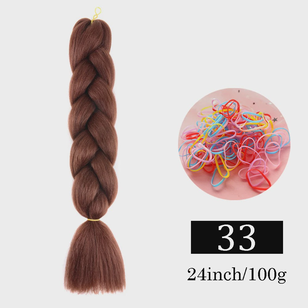 24 Inch Jumbo Braids Haarverlenging - Synthetisch Vlechtkapsel met Ombre Kleuren