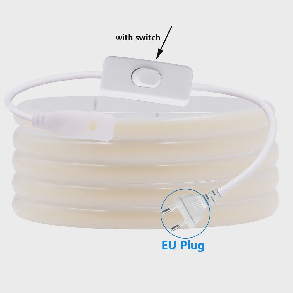 220V COB LED Neon Strip - Dimbaar, Waterdicht, Flexibel - Warm/Natuurlijk Wit