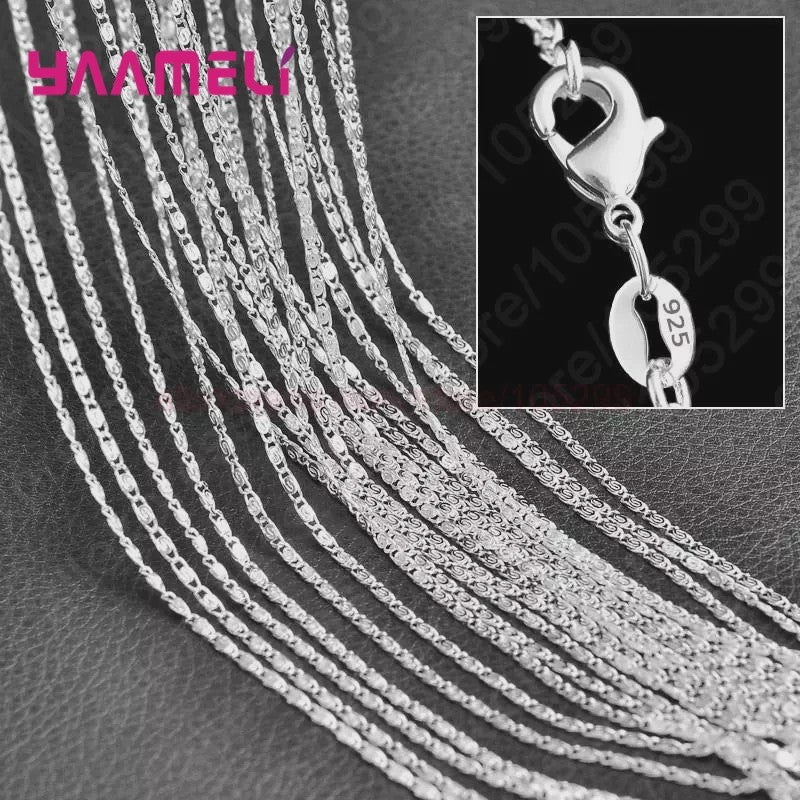 10x 925 Sterling Zilveren Collier Kettingen Set - 40-76 cm - Met Karabijnsluiting