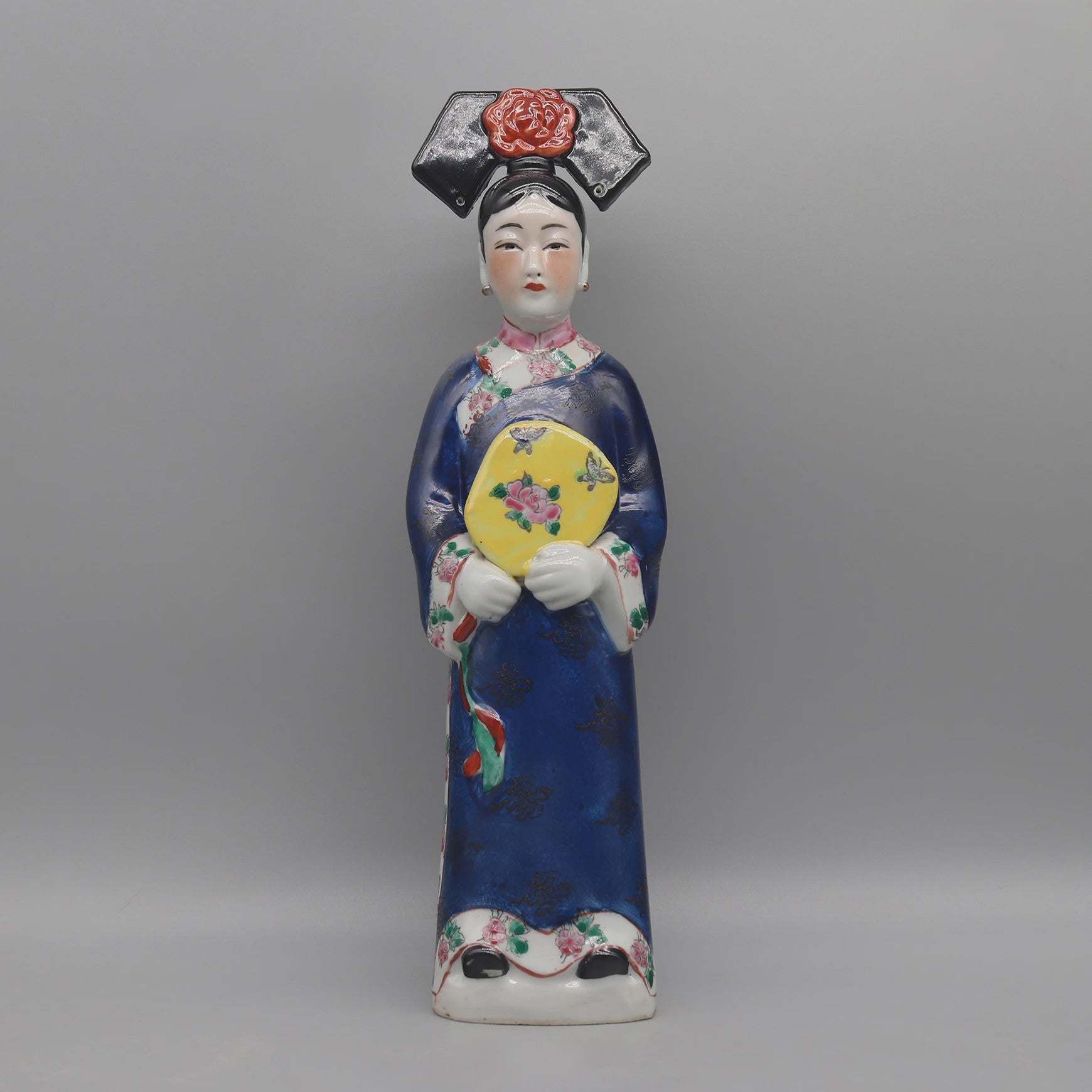Handgeschilderde Porseleinen Beeldjes: Chinese Prinsessen & Keizerinnen Qing Dynastie