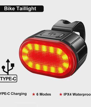 Oplaadbare Fietsverlichting Set: Voor- en Achterlicht met USB