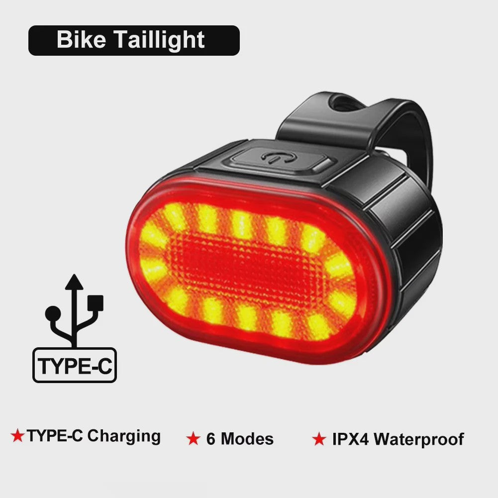 Oplaadbare Fietsverlichting Set: Voor- en Achterlicht met USB